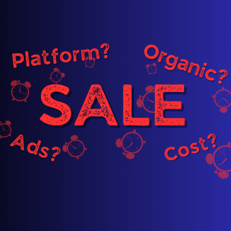 Graphic design for a product sale advert.