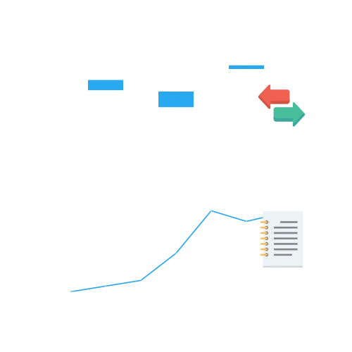 A graphic design of social media analytics.