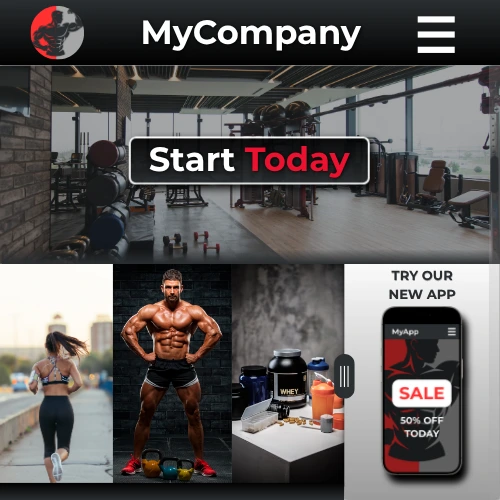 A graphic design of a mockup website